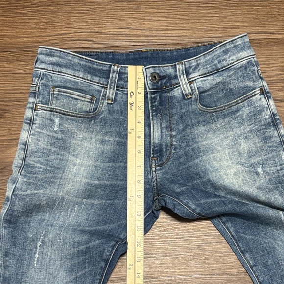 G-Star3301 Deconstructed Blue Super Slim Jeans for Men Size: W30L32 - Picture 6 of 11